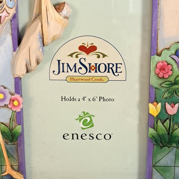 Jim Shore "Special Delivery" Frame 9” Stork Baby Picture 4" x 6" photo - Picture 5 of 12